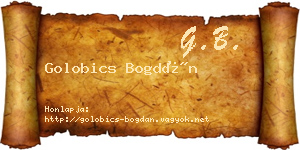 Golobics Bogdán névjegykártya